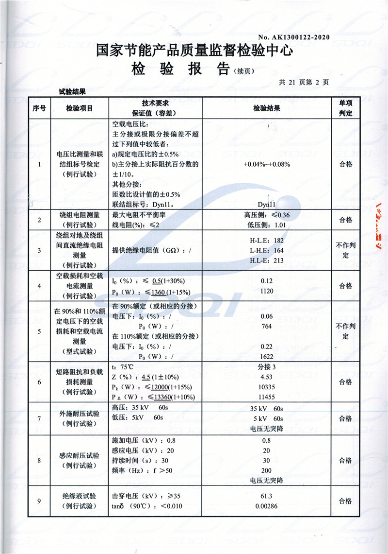 高低压试验报告-S11-1250新沂新沂新沂油浸式变压器-2.jpg